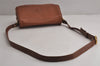 Authentic Burberrys Vintage Leather Shoulder Cross Body Bag Purse Brown 7985J