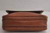 Authentic Burberrys Vintage Leather Shoulder Cross Body Bag Purse Brown 7985J