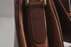 Authentic Burberrys Vintage Leather Shoulder Cross Body Bag Purse Brown 7985J