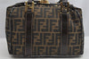 Authentic FENDI Zucca 2Way Shoulder Hand Bag Purse Canvas Leather Brown 7986I