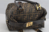 Authentic FENDI Zucca 2Way Shoulder Hand Bag Purse Canvas Leather Brown 7986I