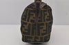 Authentic FENDI Zucca Hand Shoulder Bag Pouch Purse Canvas Leather Brown 7986J