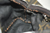 Authentic FENDI Zucca Hand Shoulder Bag Pouch Purse Canvas Leather Brown 7986J