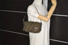 Authentic FENDI Zucca Hand Shoulder Bag Pouch Purse Canvas Leather Brown 7986J