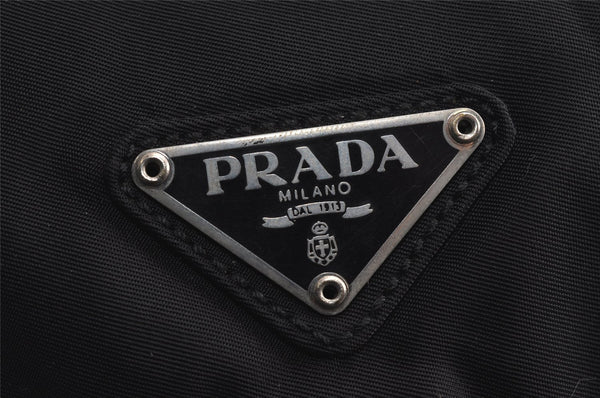 Authentic PRADA Nylon Tessuto Leather Shoulder Cross Body Bag Purse Black 7988J