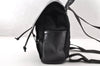 Authentic GUCCI Vintage Drawstring Backpack Nylon Leather 0030233 Black 7989I