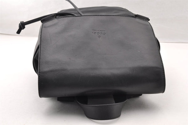 Authentic GUCCI Vintage Drawstring Backpack Nylon Leather 0030233 Black 7989I