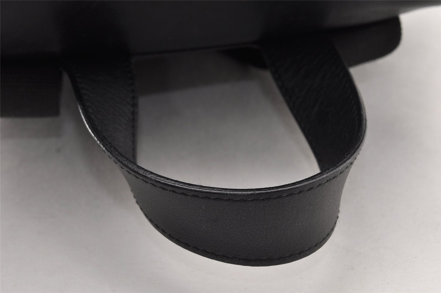 Authentic GUCCI Vintage Drawstring Backpack Nylon Leather 0030233 Black 7989I