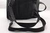 Authentic GUCCI Vintage Drawstring Backpack Nylon Leather 0030233 Black 7989I