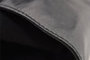 Authentic GUCCI Vintage Drawstring Backpack Nylon Leather 0030233 Black 7989I