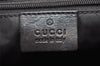 Authentic GUCCI Vintage Drawstring Backpack Nylon Leather 0030233 Black 7989I