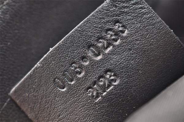 Authentic GUCCI Vintage Drawstring Backpack Nylon Leather 0030233 Black 7989I