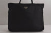 Authentic PRADA Vintage Nylon Tessuto Shoulder Tote Bag Black 7989J