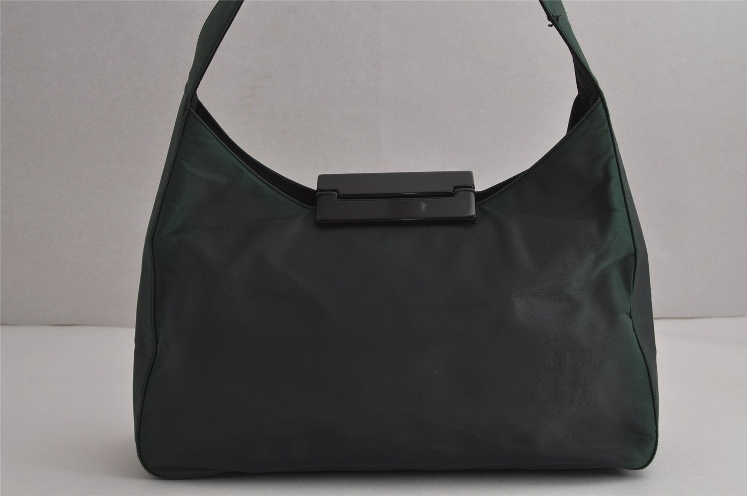 Authentic PRADA Vintage Nylon Tessuto Shoulder Bag Purse Green 7990J