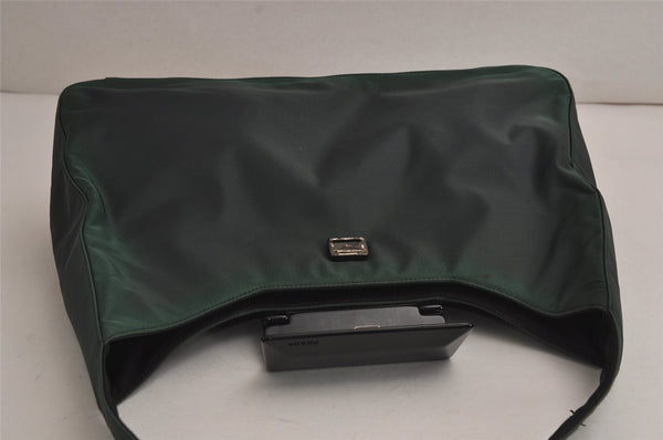 Authentic PRADA Vintage Nylon Tessuto Shoulder Bag Purse Green 7990J