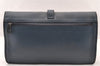 Authentic BOTTEGA VENETA Vintage Intrecciato Clutch Hand Bag Purse Blue 7991I