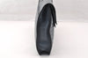 Authentic BOTTEGA VENETA Vintage Intrecciato Clutch Hand Bag Purse Blue 7991I
