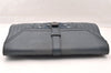 Authentic BOTTEGA VENETA Vintage Intrecciato Clutch Hand Bag Purse Blue 7991I