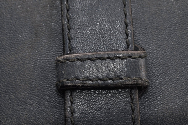 Authentic BOTTEGA VENETA Vintage Intrecciato Clutch Hand Bag Purse Blue 7991I