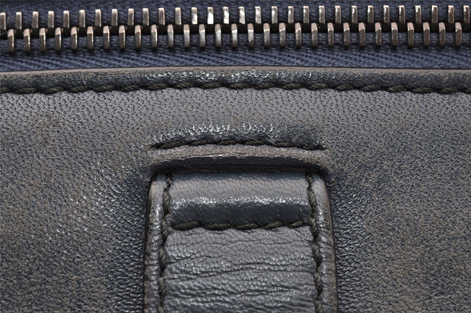 Authentic BOTTEGA VENETA Vintage Intrecciato Clutch Hand Bag Purse Blue 7991I