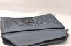 Authentic BOTTEGA VENETA Vintage Intrecciato Clutch Hand Bag Purse Blue 7991I