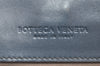 Authentic BOTTEGA VENETA Vintage Intrecciato Clutch Hand Bag Purse Blue 7991I