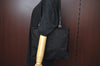 Authentic PRADA Vintage Nylon Tessuto Leather Shoulder Tote Bag Black 7992H