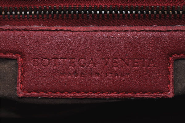 Authentic BOTTEGA VENETA Intrecciato Leather Shoulder Hand Bag Bordeaux 7992I
