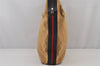 Authentic GUCCI Web Sherry Line Shoulder Bag Canvas Leather 0014287 Beige 7992J