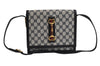 Authentic GUCCI Sherry Line Shoulder Cross Bag GG PVC Leather Navy Junk 7993J