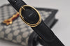 Authentic GUCCI Sherry Line Shoulder Cross Bag GG PVC Leather Navy Junk 7993J