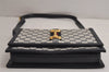 Authentic GUCCI Sherry Line Shoulder Cross Bag GG PVC Leather Navy Junk 7993J