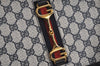 Authentic GUCCI Sherry Line Shoulder Cross Bag GG PVC Leather Navy Junk 7993J