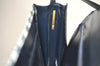 Authentic GUCCI Sherry Line Shoulder Cross Bag GG PVC Leather Navy Junk 7993J