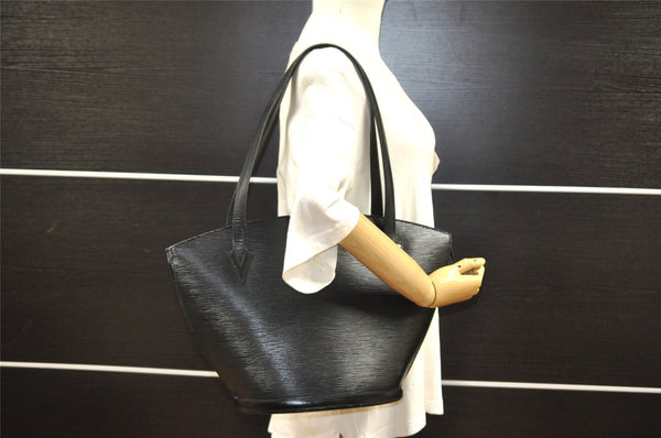 Auth Louis Vuitton Epi Saint Jacques Shopping Shoulder Bag Black M52262 LV 7994I