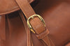 Authentic GUCCI Vintage Web Sherry Line Backpack Leather Brown Junk 7994J