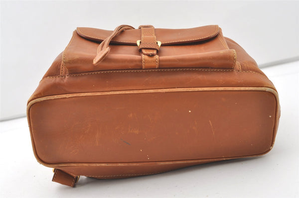 Authentic GUCCI Vintage Web Sherry Line Backpack Leather Brown Junk 7994J