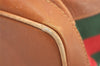 Authentic GUCCI Vintage Web Sherry Line Backpack Leather Brown Junk 7994J