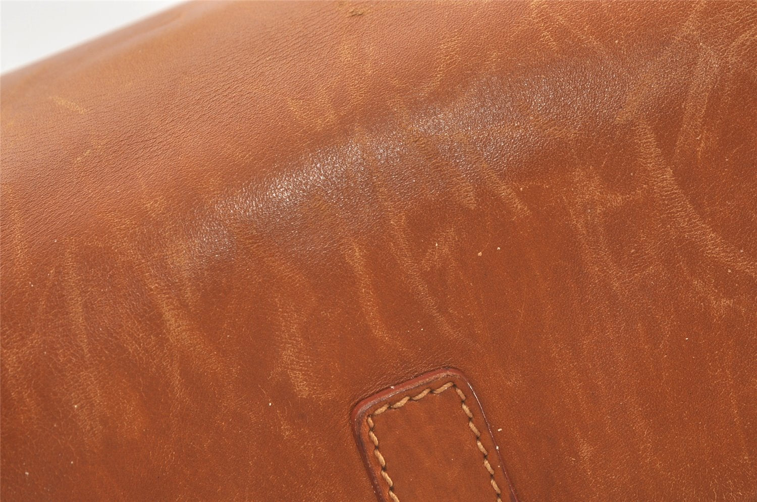 Authentic GUCCI Vintage Web Sherry Line Backpack Leather Brown Junk 7994J