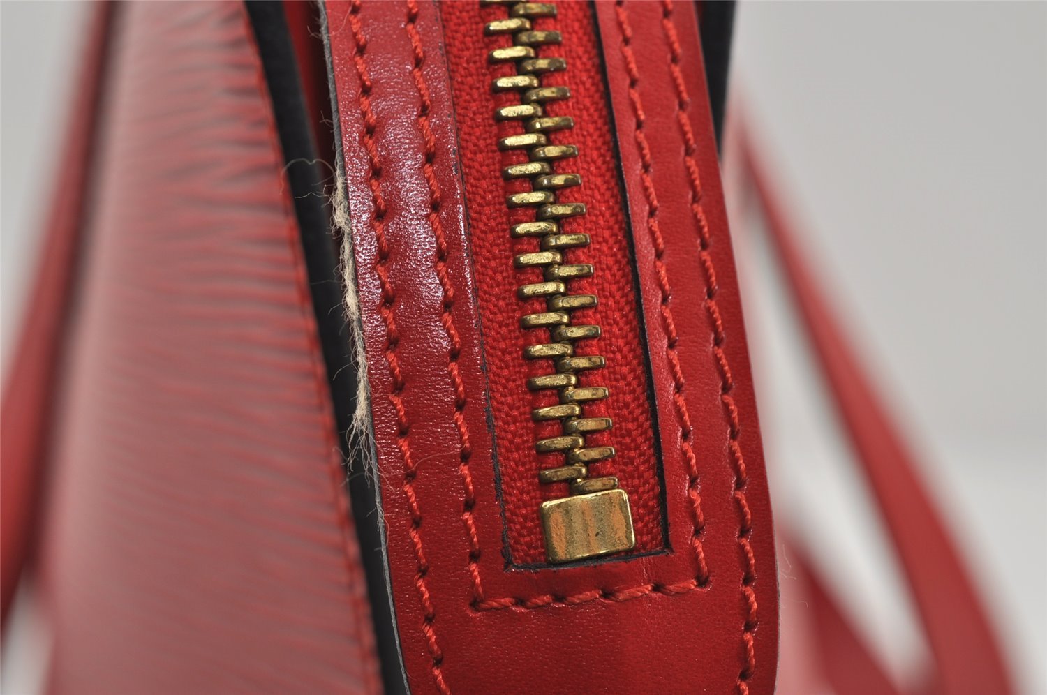 Auth Louis Vuitton Epi Saint Jacques Shopping Shoulder Bag Red M52267 LV 7995I