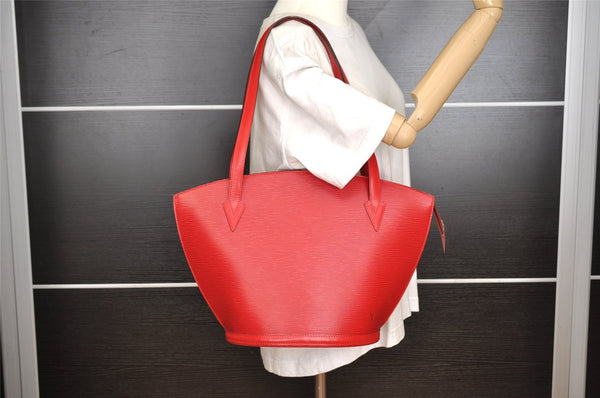 Auth Louis Vuitton Epi Saint Jacques Shopping Shoulder Bag Red M52267 LV 7995I