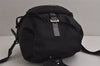 Authentic PRADA Vintage Nylon Tessuto Leather Drawstring Backpack Black 7995J