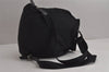 Authentic PRADA Vintage Nylon Tessuto Leather Drawstring Backpack Black 7995J