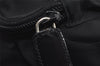 Authentic PRADA Vintage Nylon Tessuto Leather Drawstring Backpack Black 7995J