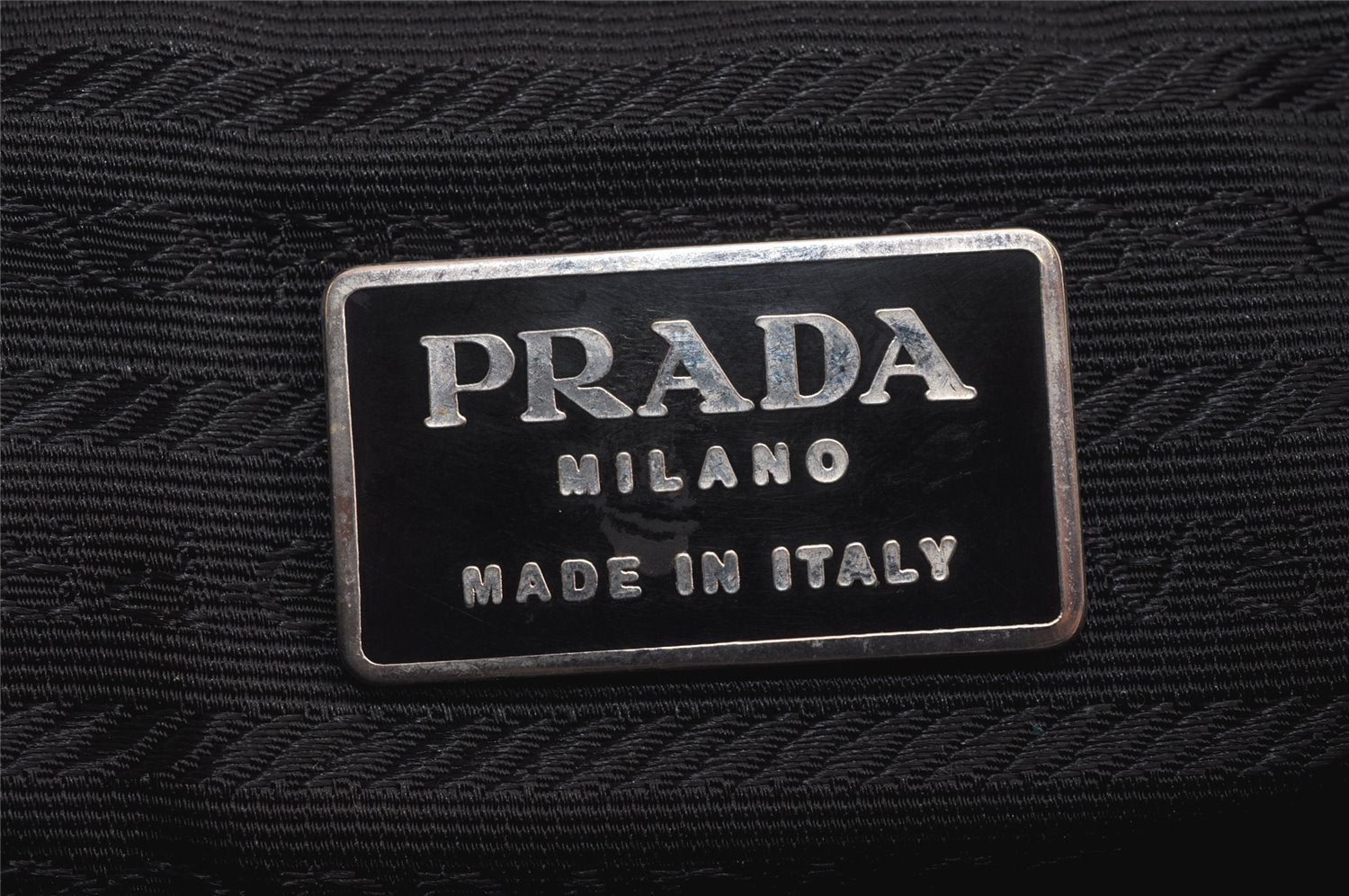 Authentic PRADA Vintage Nylon Tessuto Leather Drawstring Backpack Black 7995J