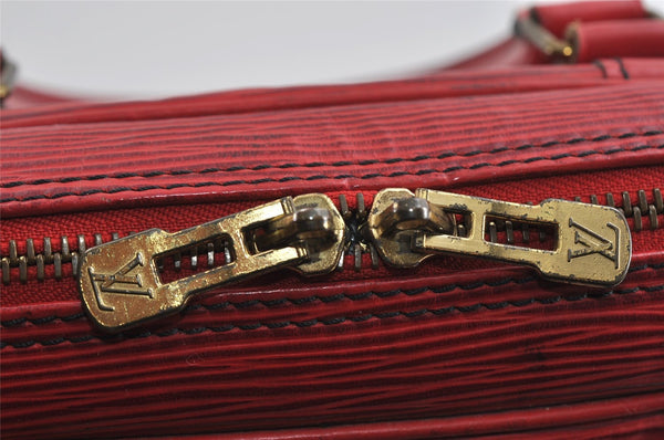 Authentic Louis Vuitton Epi Porte Documents Voyage Briefcase Red M54477 LV 7996I