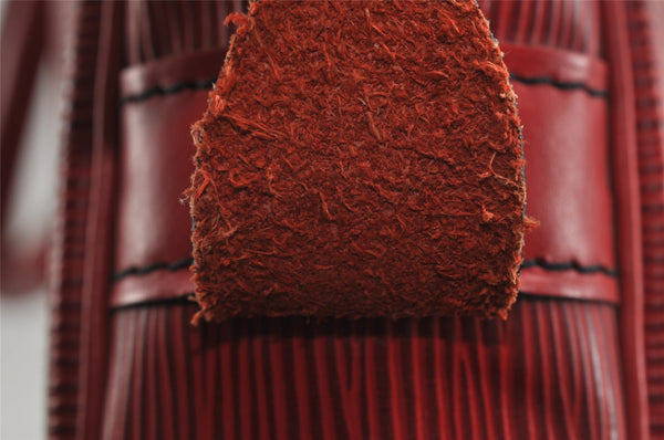 Authentic Louis Vuitton Epi Porte Documents Voyage Briefcase Red M54477 LV 7996I