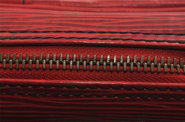 Authentic Louis Vuitton Epi Porte Documents Voyage Briefcase Red M54477 LV 7996I