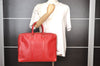 Authentic Louis Vuitton Epi Porte Documents Voyage Briefcase Red M54477 LV 7996I