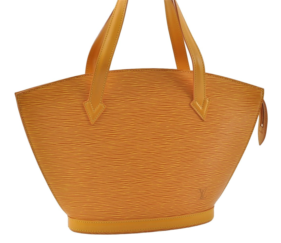 Authentic Louis Vuitton Epi Saint Jacques Hand Bag Yellow M52279 LV 7997I
